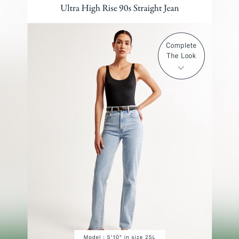 Abercrombie 90s straight ultra high rise Jean